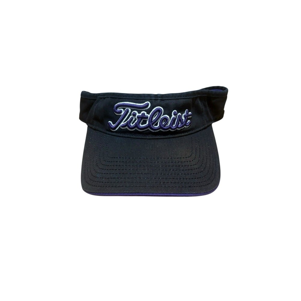 Titleist Pro V1 Golf Men's Visor Adjustable Black/Purple/White Embroidered